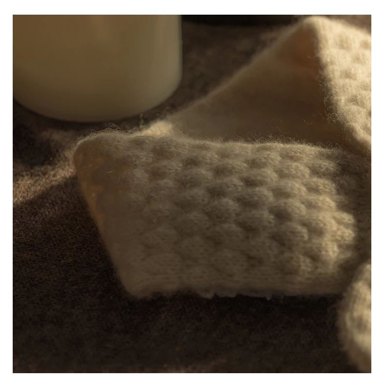 Frauen 100% Reinem Kaschmir Gestrickte Kleine Bowknot Schal Halstuch Moos Stich Weiche Hals Wärmer Ring Kragen Weibliche Boutique Acc – Detail 7