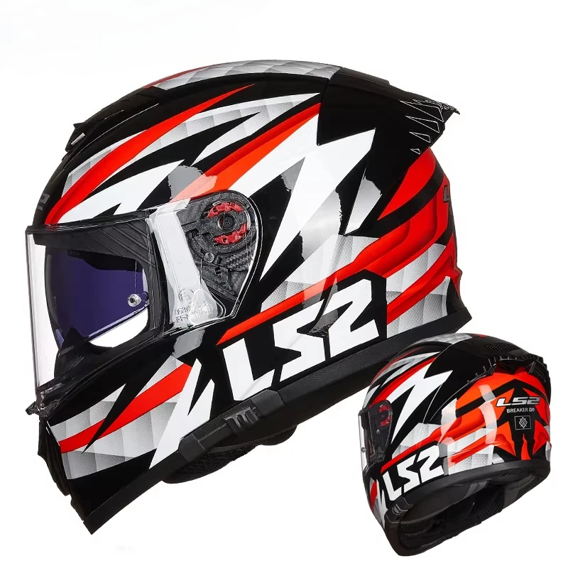 

Four Seasons Motorcycle Helmet Double Lens Men's Motorbike Full Face Helmet Motocross Racing Riding Safety Helmet Anti-fog