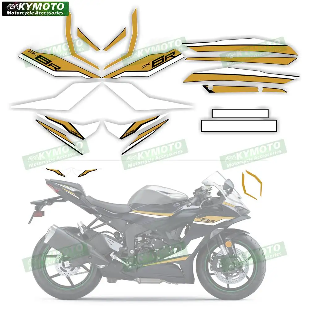 6周年記念ノベルティ♡ホワイト Kawasaki ZX-6R Ninja signal light reflective white logo decals