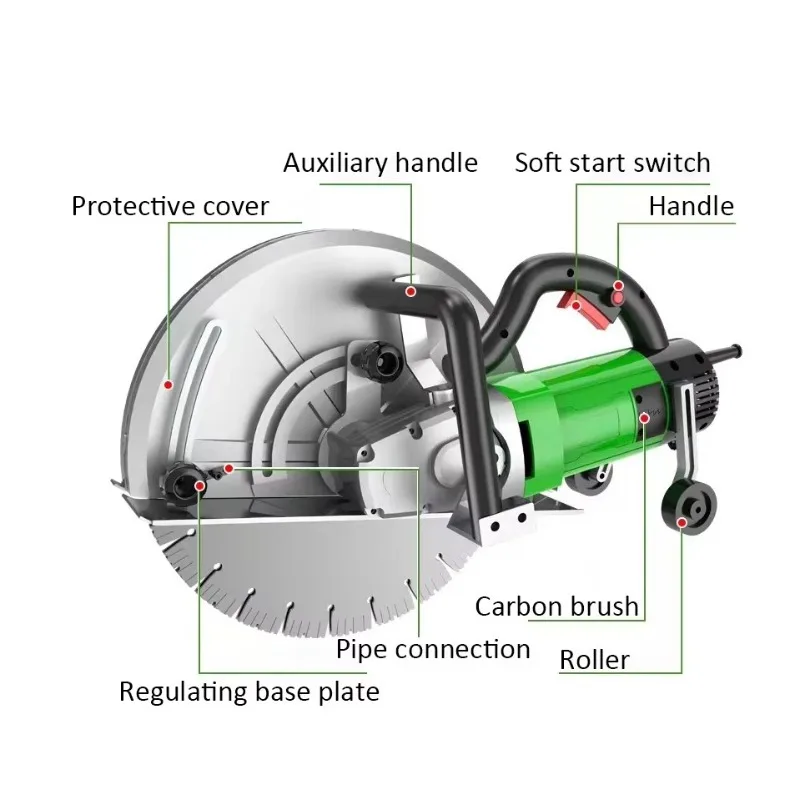 Slotting Machine Portable High-power Monolithic Concrete Stone Wall Cutter Door Opening Window Road Cutter