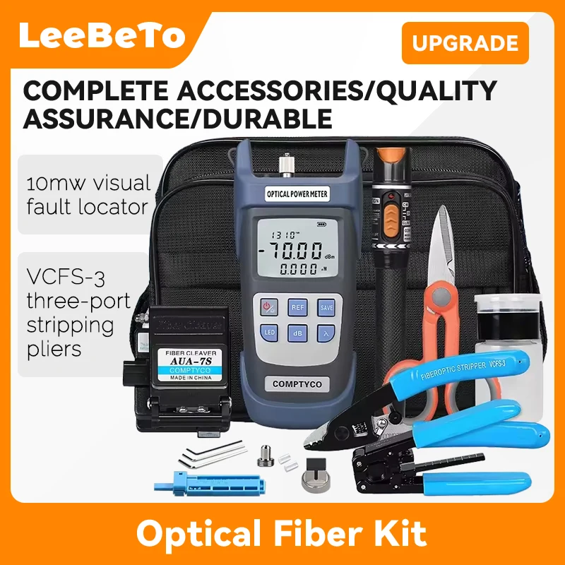 

AUA-7S FTTH Tool FTTH Fiber Optic Tool Kit with Fiber Optica Power Meter and 10mW Visual Fault Locator