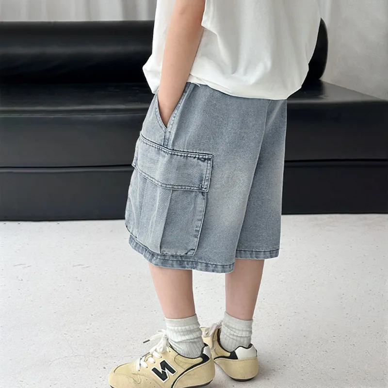 Summer casual overalls boy Joker children's pants boy cowboy pants children