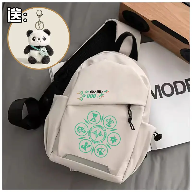 Genshin Impact Element Chest Single Shoulder Middle High School Students Phone For Boys And Girls Anime Crossbody Bag Ani