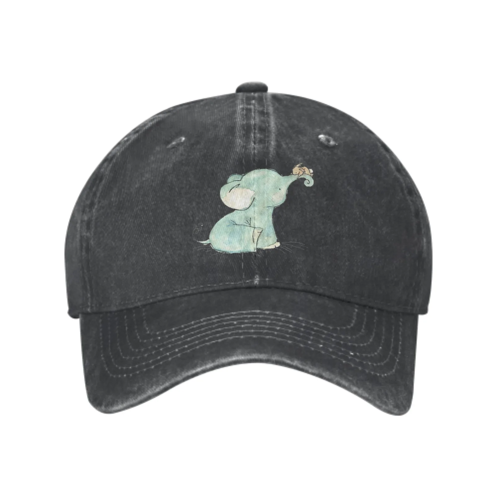 

Lovely Elephant Baseball Caps Soft Trucker Hats for Men Women Denim Hats Streetwear Outdoor Casual Sport All Seasons