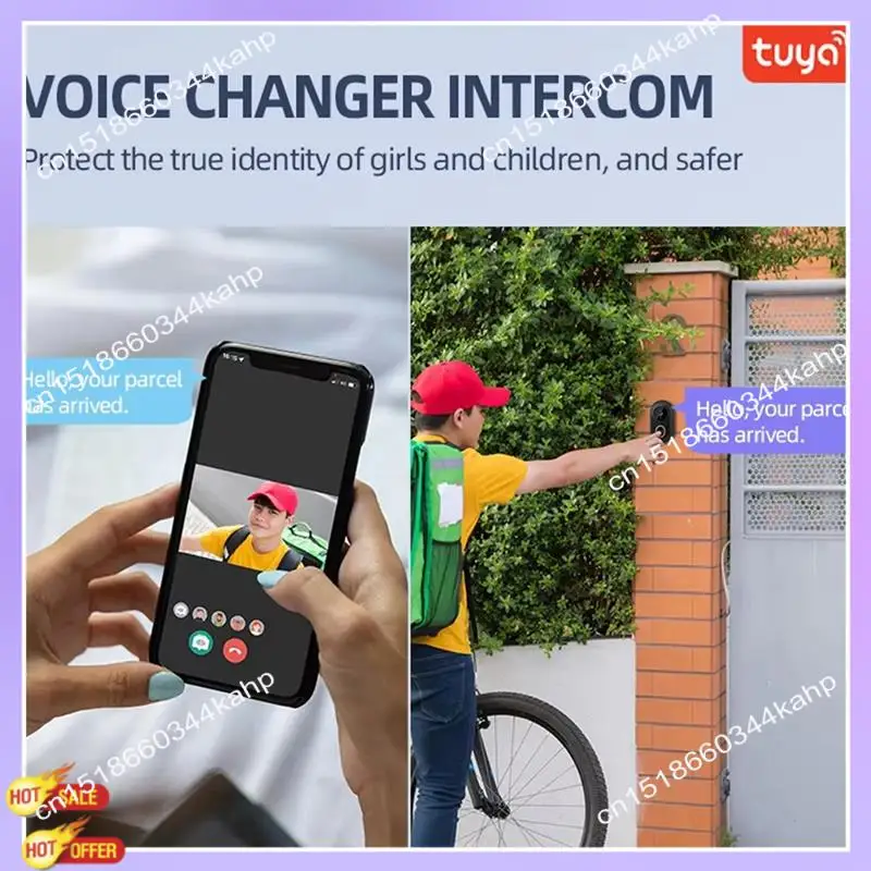 

CLCU Tuya Wi-Fi видео дверной звонок Беспроводная HD камера ИК-сигнализация безопасности умный дом Wi-Fi домофон дверной звонок камера для дома