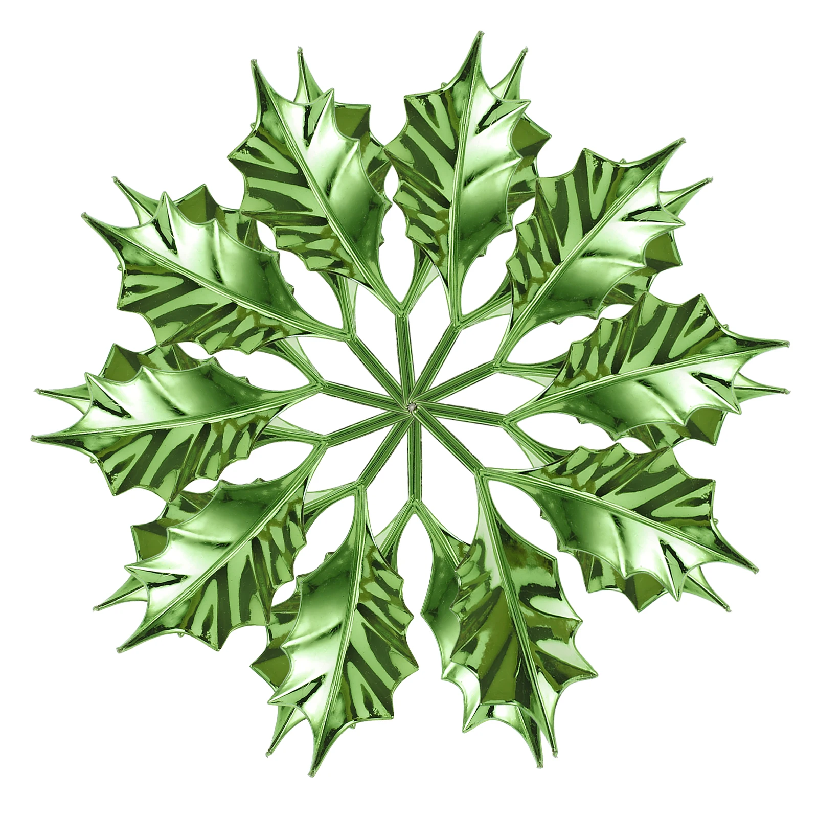 

50 Pcs Green Christmas Leaves Decoration Plastic Ornaments for Tree Wreaths DIY Holly Embellishments Home Accessories