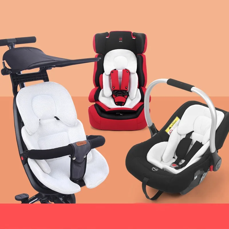 Baby Stroller Cushion Infant Car Seat Pad Insert Body Head Support Pillow Pram Mattress Mesh Breathable Liner Stroller Accessory