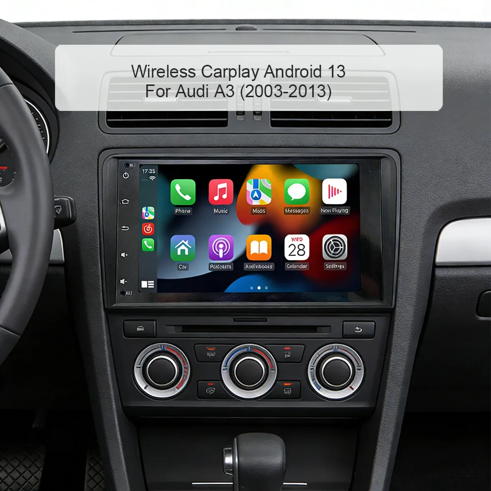 Car radio For Audi A3 2003-2013 exclusive upgrade Bluetooth/4G/Wireless CarPlay/Android Auto compatible in-car multimedia player