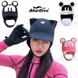 Adult Sunscreen Ultraviolet Diving Cap Cartoon Diving Winter Swimming Snorkeling diving hood for Male and Female Children