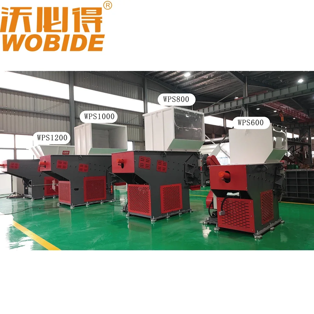 Plastic Recycling Machine High Capacity Single Shaft Shredder Plastic Lumps Shredder Car Film Waste Plastic Shredder