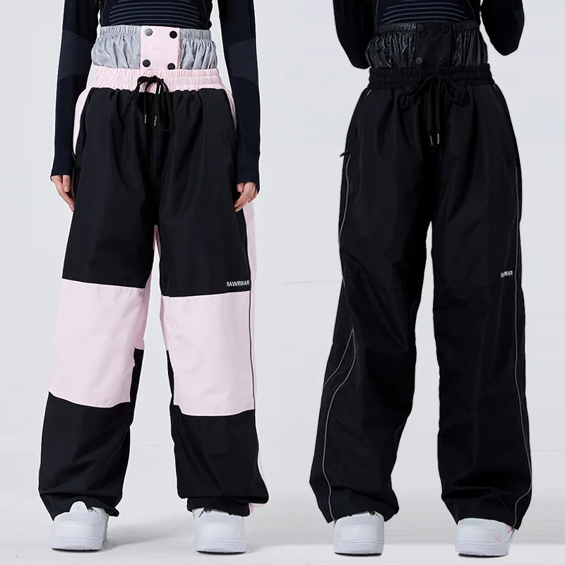 Sport all'aria aperta 2025 nuovi pantaloni da sci pantaloni da sci da donna snowboard antivento impermeabile inverno caldo pantaloni da neve da uomo larghi