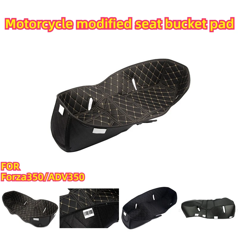 

For Forza350 ADV350 Motorcycle Underseat Storage Box Liner Full Coverage PU Leather Seat Bucket Pad Accessories