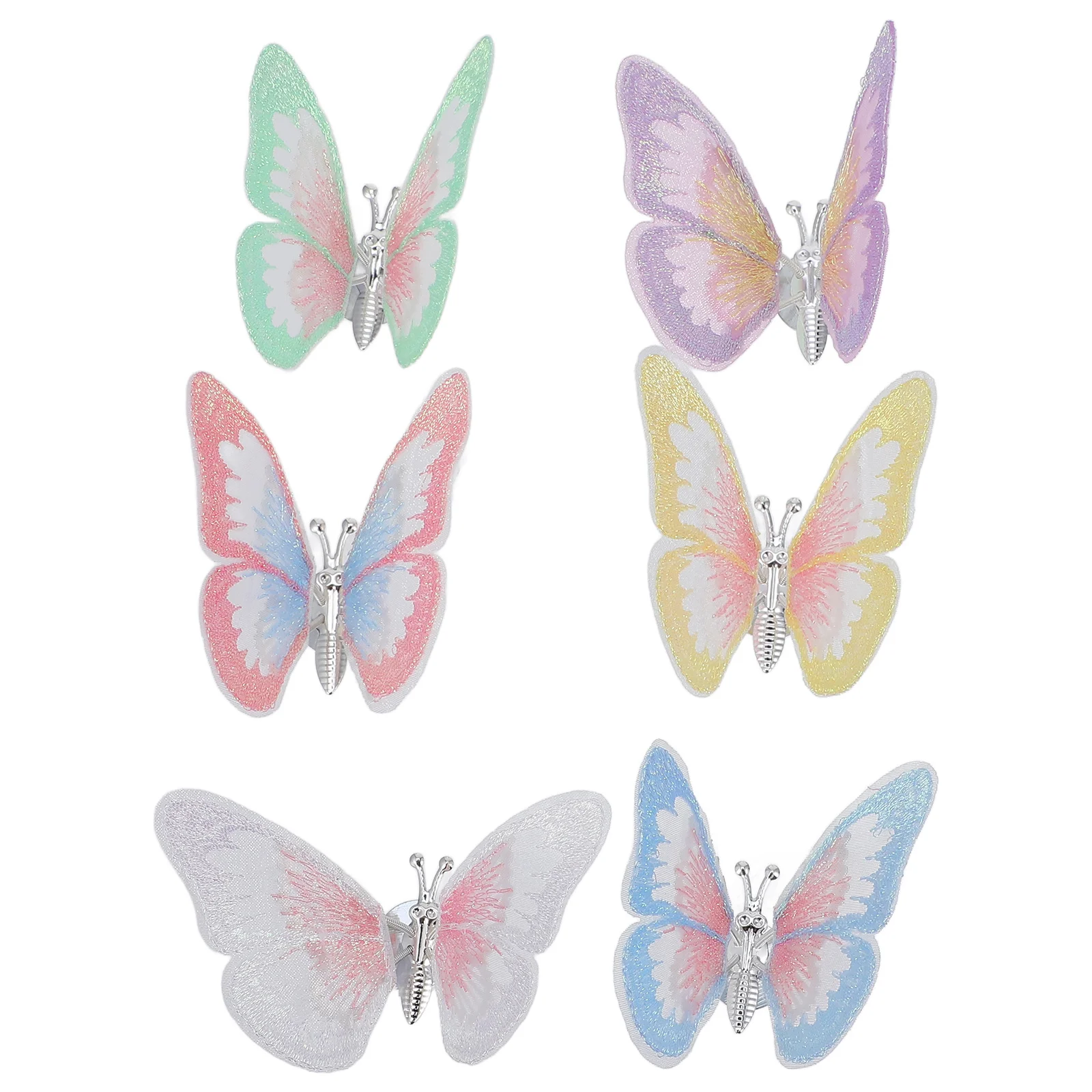 

6Pcs Butterfly Shaped Car Air Freshener Vent Clips Durable Stylish Decorative Interior Accessories Car Vent Clips