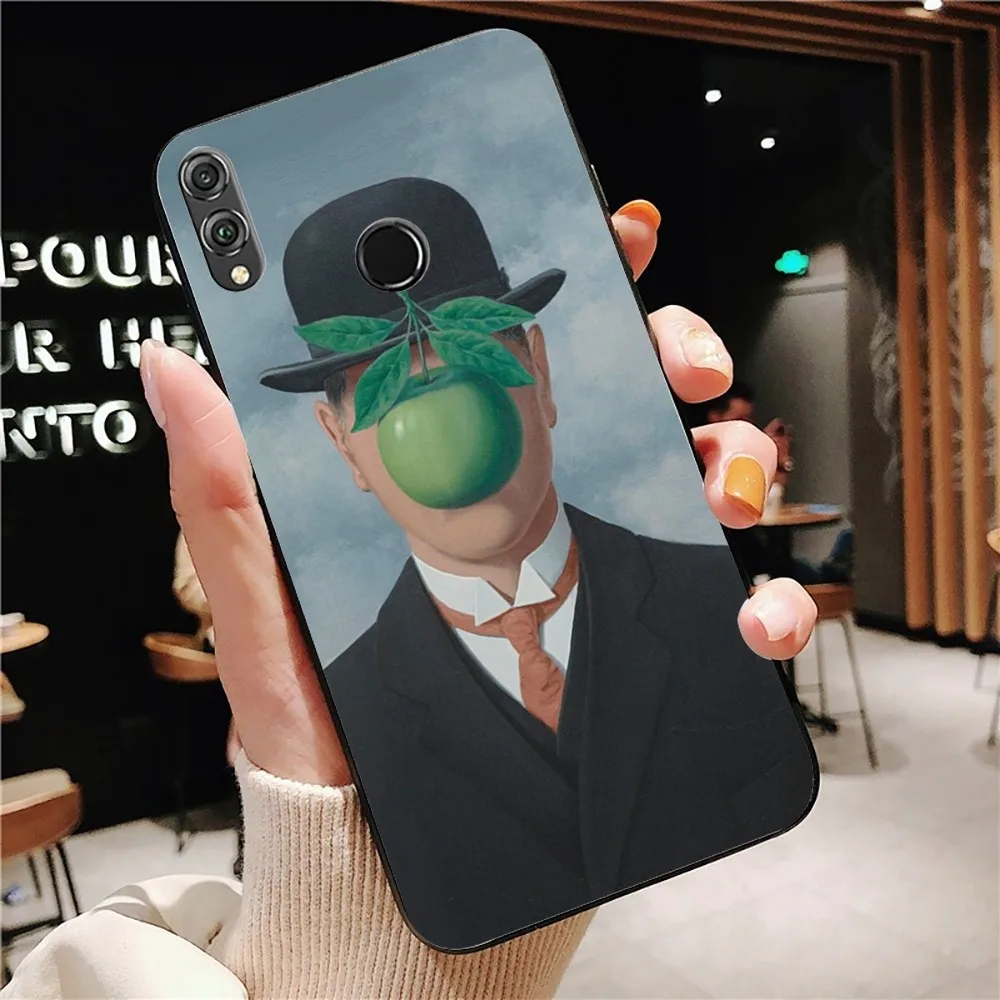 Rene Magritte Custodia per telefono per Huawei Honor 10 lite 9 20 7A 9X 30 50 60 70 pro plus Custodia morbida in silicone