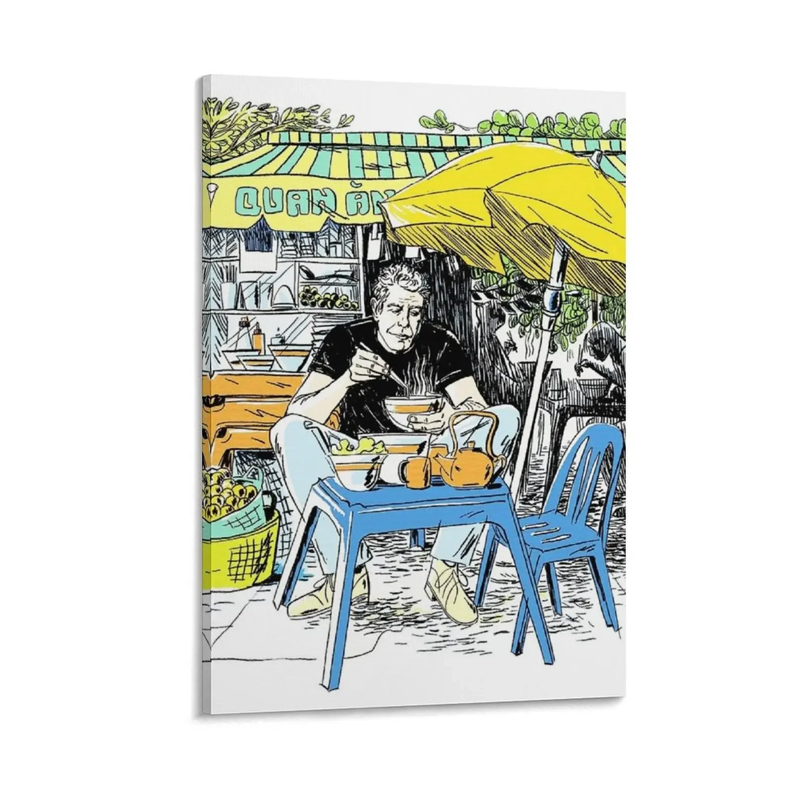 

Anthony Bourdain Drawing Canvas Painting Decoration bedroom vintage home decor anime figure