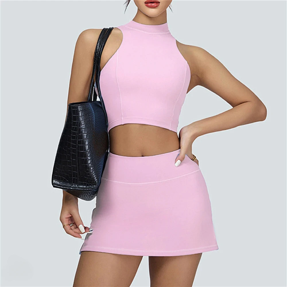 

1/2PCS Women Tracksuit Yoga Set Gym Set Bra Sports Anti Shorts Skirt Workout Sportswear Running Gym Wear Athletic Suits