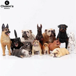 Miniature Schnauzer Dog Animal Action Figure French Bulldog Corgi Poodle Golden Retriever Samoyed Model Figurines Pet Puppy Toy