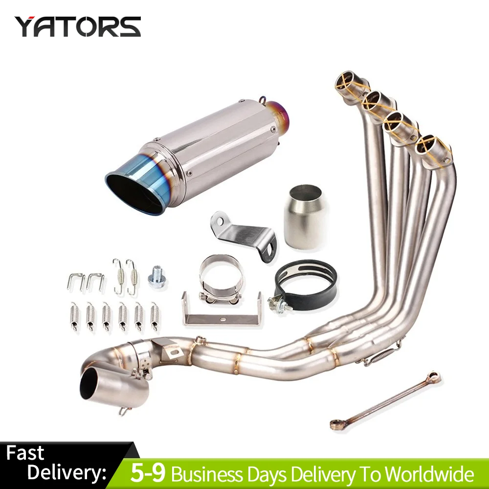 

For Honda YZF-R7 2021-2025 MT-07 Bolt-on Full Exhaust Header Link Pipe Muffler Exhaust Systems Exhausts Pipes