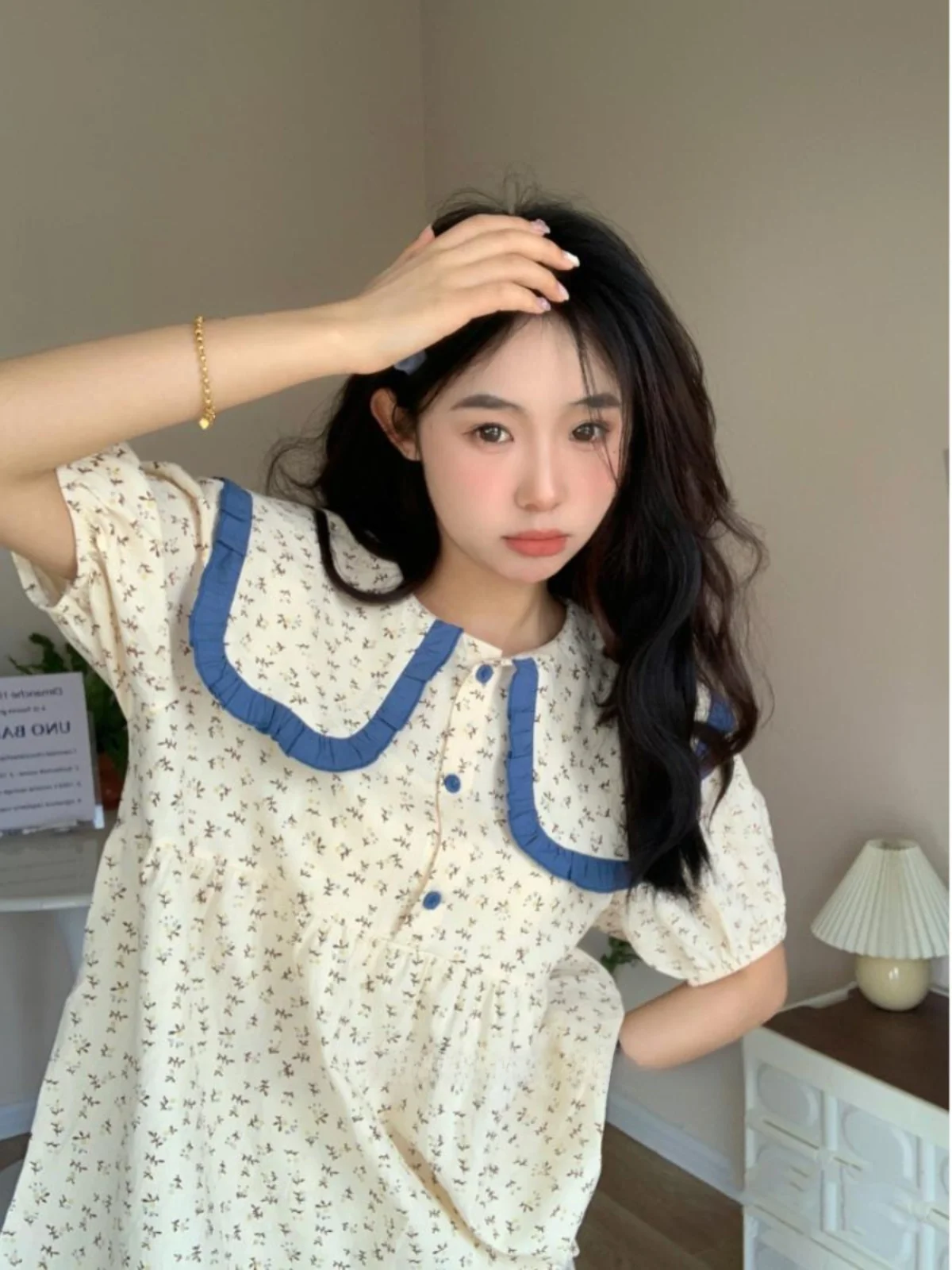 Милый женский комбинезон с цветочным принтом, лето 2023, новый комплект из двух предметов Sle ort Sve orts, можно носить вне домашней одежды