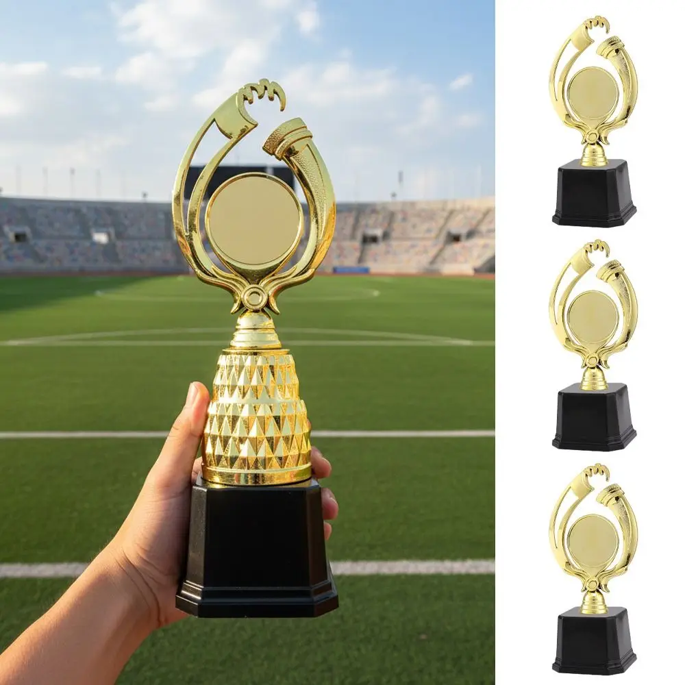

21/24/27/29 CM Trophy Cup Black Base Custom-Made Competition Trophy Creative Design Plastic Material Honor Star Trophy