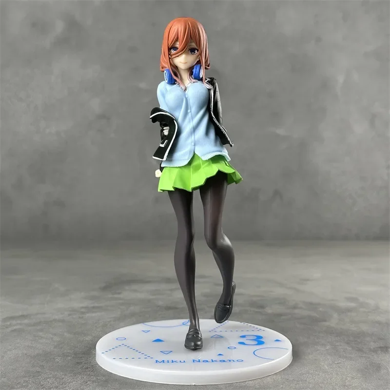 21CM The Quintessential Quintuplets Nakano Miku Anime Assembly Figure Action Model Decoration Cartoon Doll  Toy Gift Present Ins