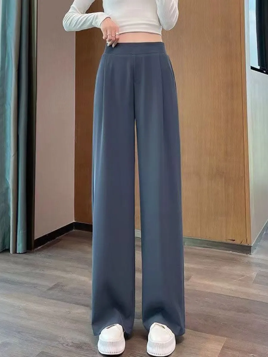 calcas-de-perna-larga-em-seda-gelada-finas-de-verao-tamanho-grande-femininas-soltas-efeito-emagrecedor-caimento-fluido-cintura-elastica-com-bolso-estilo-social