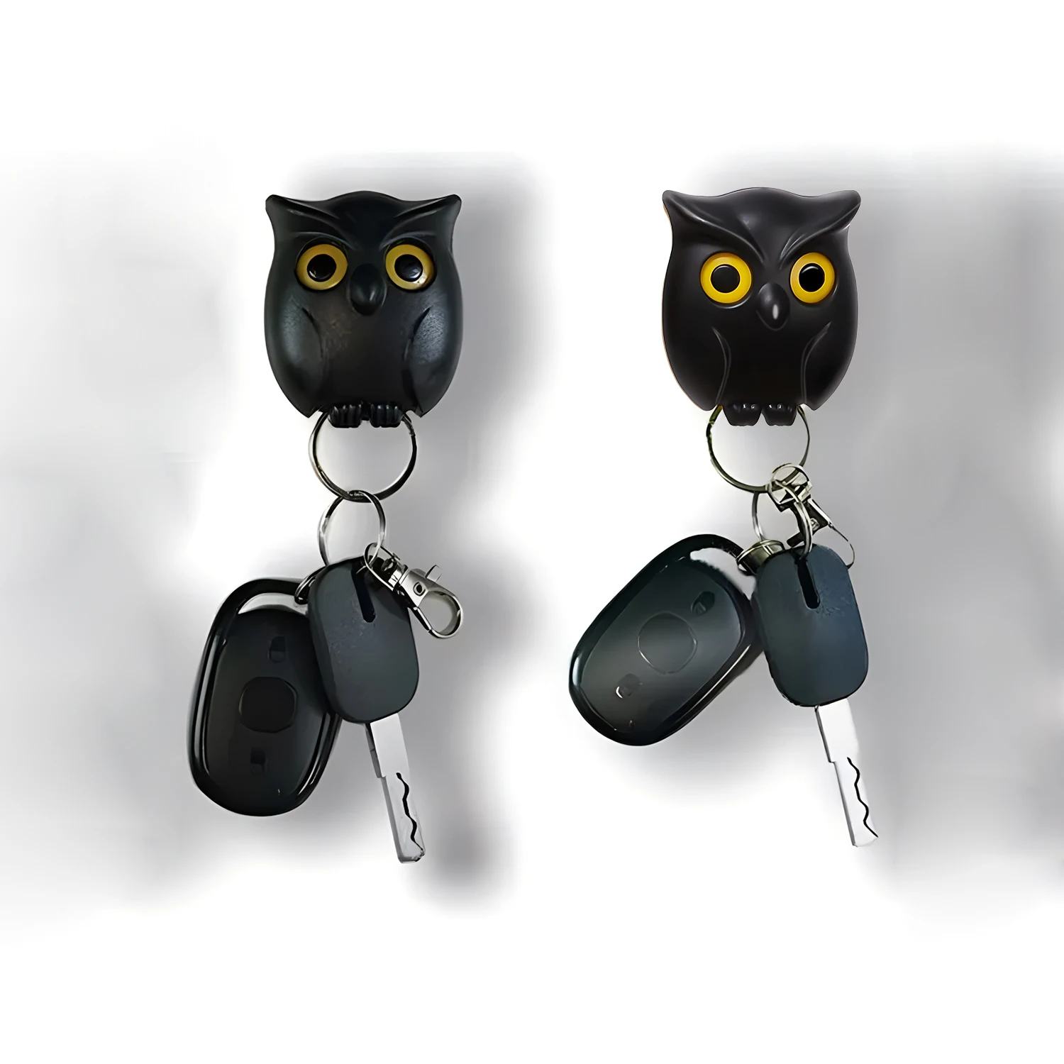 Hot Creative Owl Night Wall Magnetic Key Holder Magnets Hold Keychain Key Hanger Hook Hanging Key Will Open Eyes Home Decoration