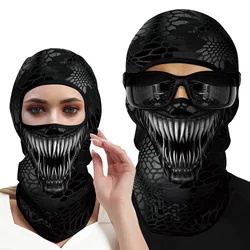 Cadılar bayramı maskeleri 3D baskılı Balaclava erkekler kadınlar bisiklet kafatası tam yüz maskesi yürüyüş kamp avcılık kap boyun kafa yüz sıcak kapak