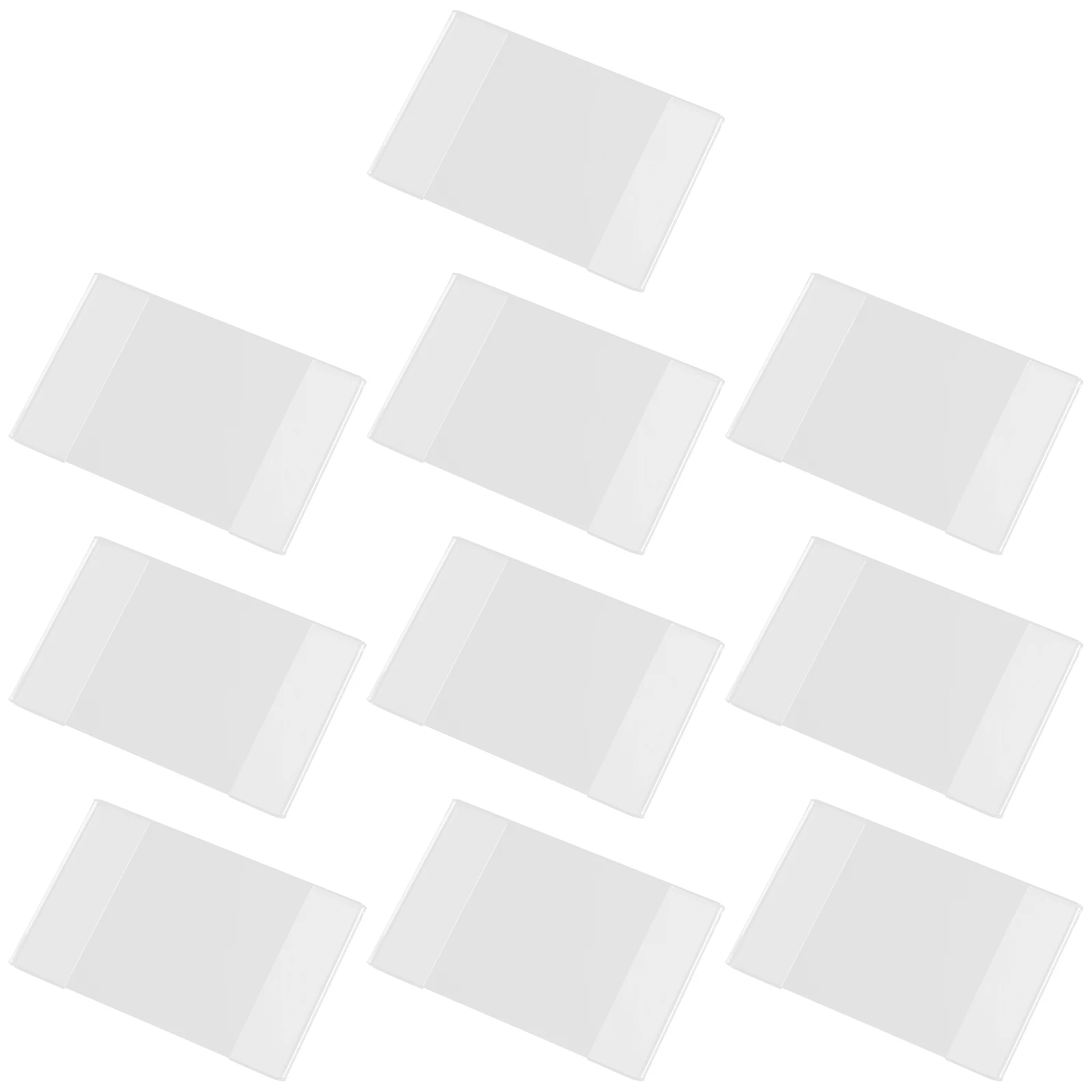

10pcs Clear Acrylic Label Holders Price Tag Display Shelf Tags For Market Merchandise Advertising File Folder Tags