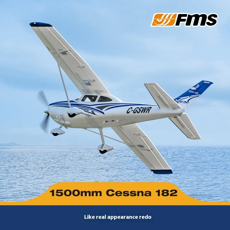 Fms Proportional Simulation Of 1500mm Cessna 182 Trainer Aircraft With Land Sea Switching Remote Control Fixed Wing Aircraft