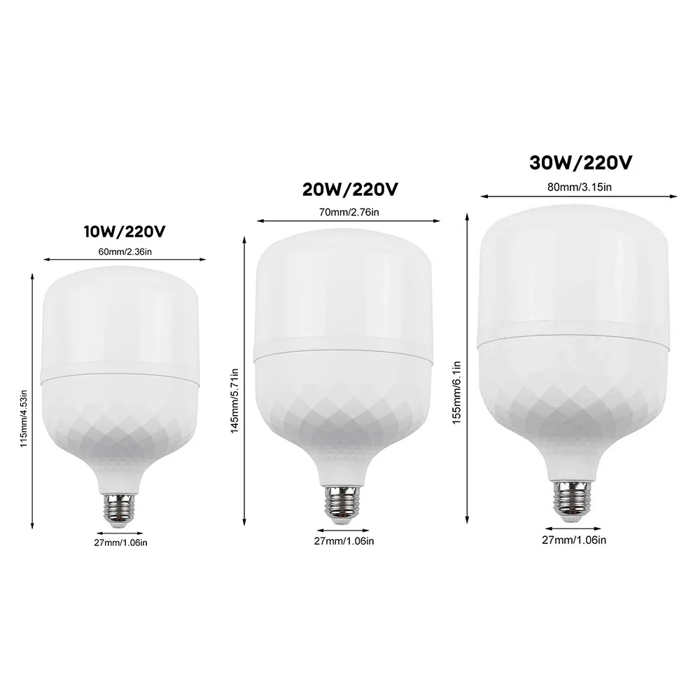 E27 Sound Sensor LED Bulb Voice Light Control Garage Lamp Cold White 6500K For Stair Pathway Warehouse Graden 220V