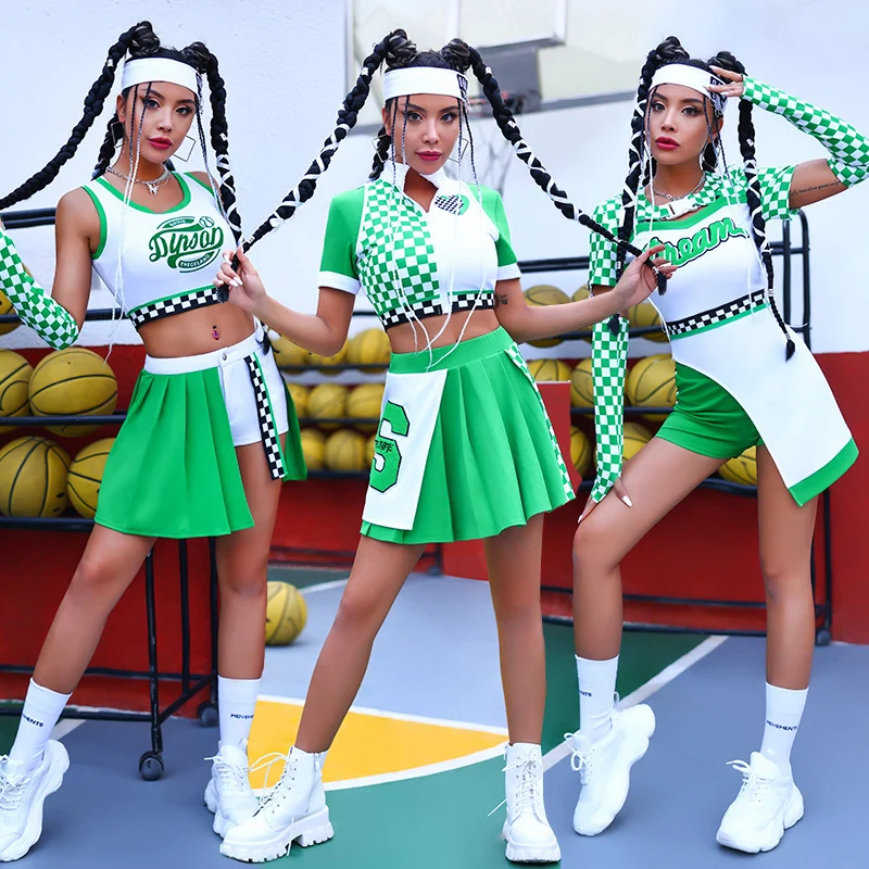 Cheerleading costumes female adult football baby uniform jazz dance cheerleading dance costumes women's group costumes одежда