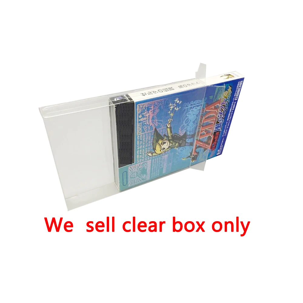 Clear transparent PET box  cover For NGC game storage protection box Japan JP   version game card display collection box