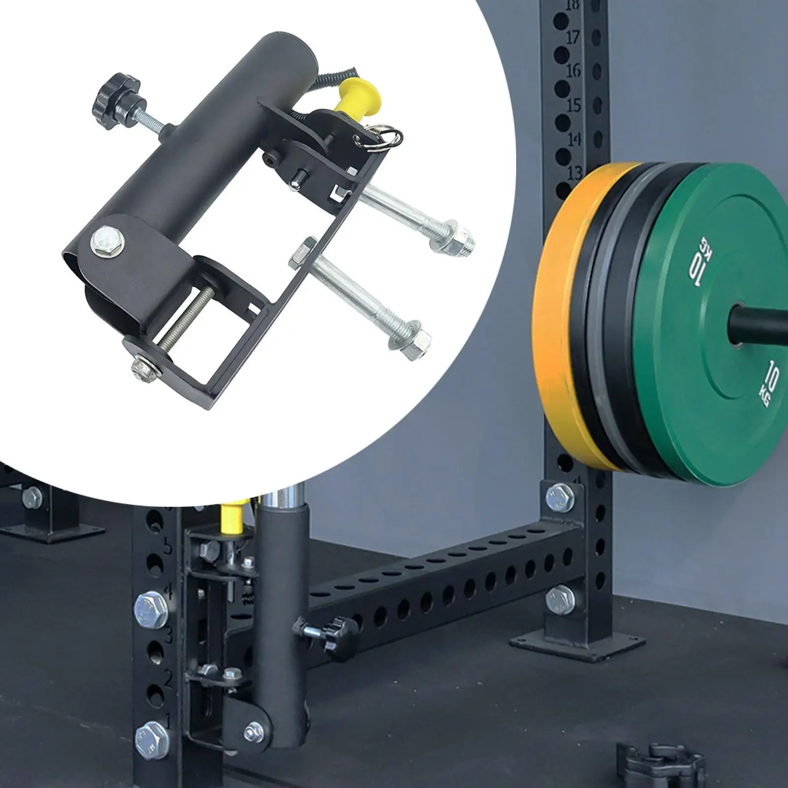 Attachment for Barbell Bar Indoor Sturdy Space Saving Barbell Rack