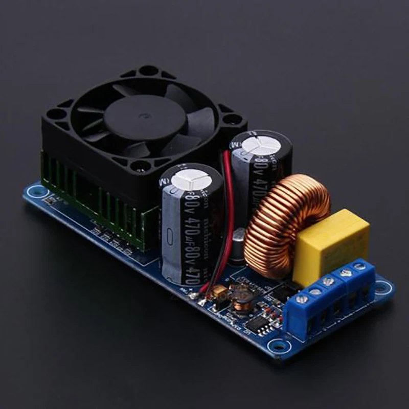 IRS2092S 500W Mono Channel Digital Amplifier Class D HIFI Power Amp Board + FAN