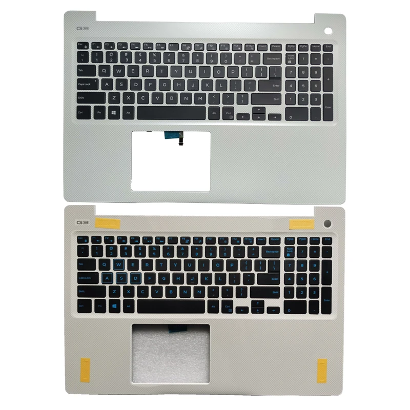 

New US English Laptop keyboard for DELL Gaming 15-3000 G3 3579 G3-3579 with white Palmrest upper cover