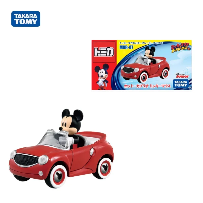 TAKARA TOMY diecast alloy model Disney Racing MR-07 Hot convertible Mickey, boy collection display toy, children's holiday gift.