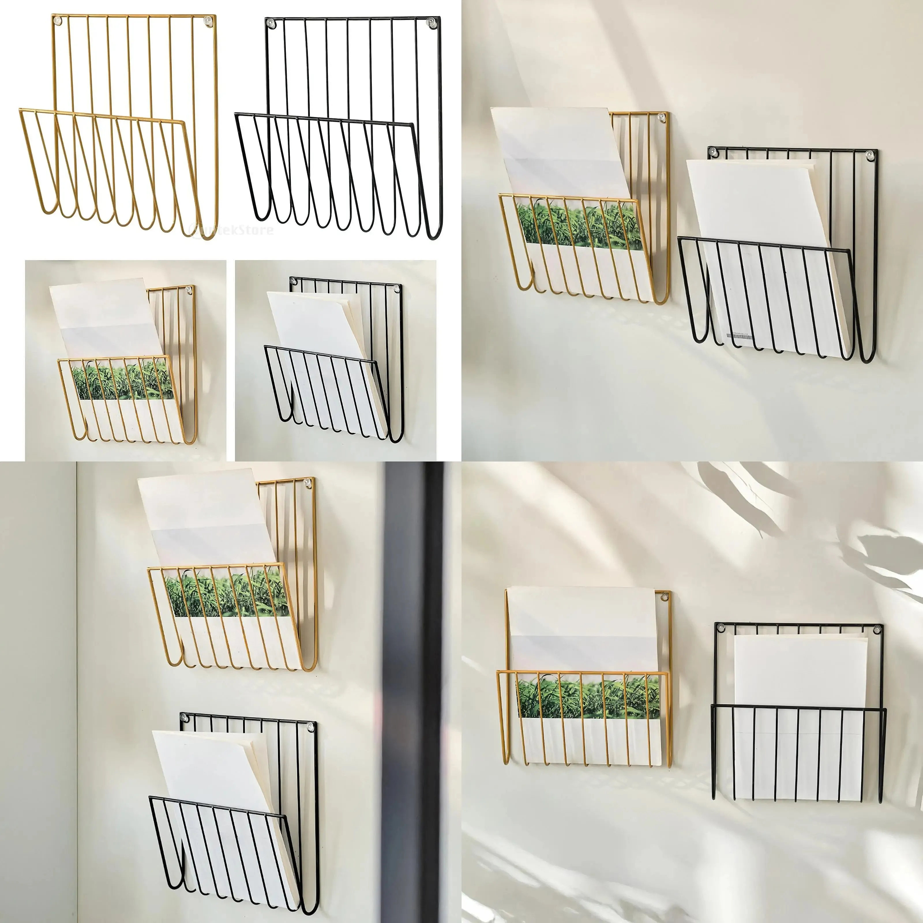 Wall Mounted File Holder Versatile Magazine Rack for Letters files ...