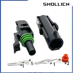 2 Sets 1 Pin 12015791 2.5mm Series 12010996 Auto Wire Connector Male Female Electrical Waterproof Plug