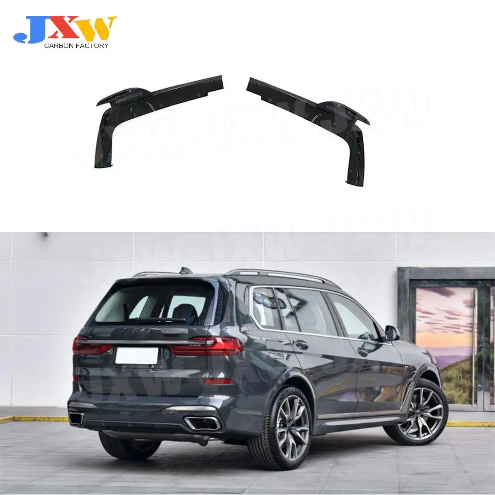 

Carbon Fiber/ABS Gloss Black/Carbon Look Rear Bumper Diffuser splitters For BMW X7 G07 M Sport 2019-2021 Rear Lip Flaps Apron