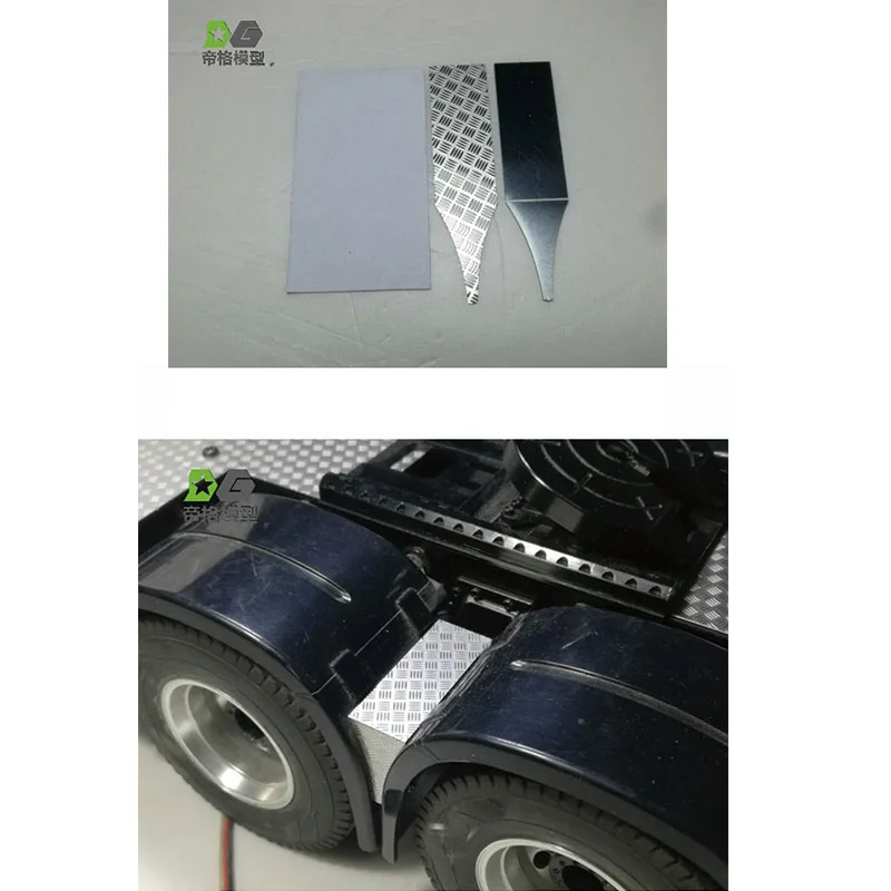 

RC 1/14 Emperor Grid Tractor Head Decorative Board Anti Skateboard for Tamiya DIY Parts