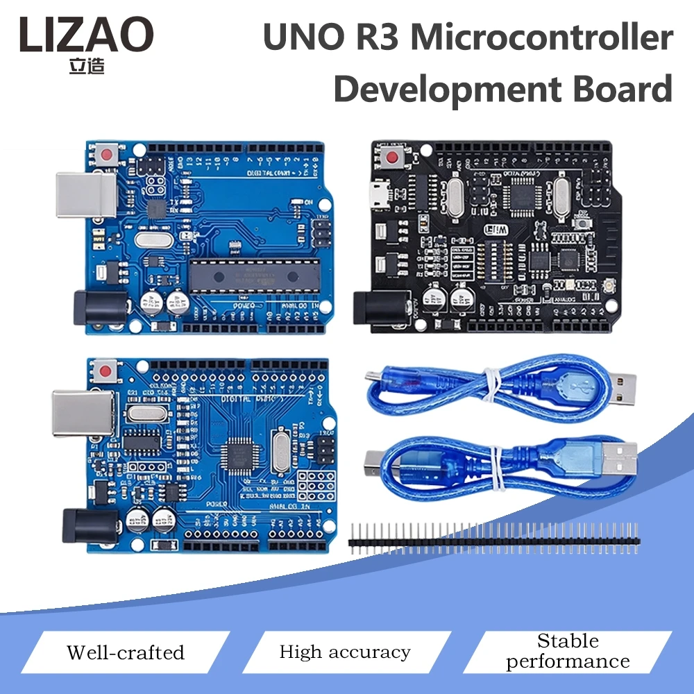Плата-разработки-микроконтроллера-uno-r3-с-чипом-atmega328p-ch340-и-интерфейсом-usb-для-arduino-электронный-diy-проект