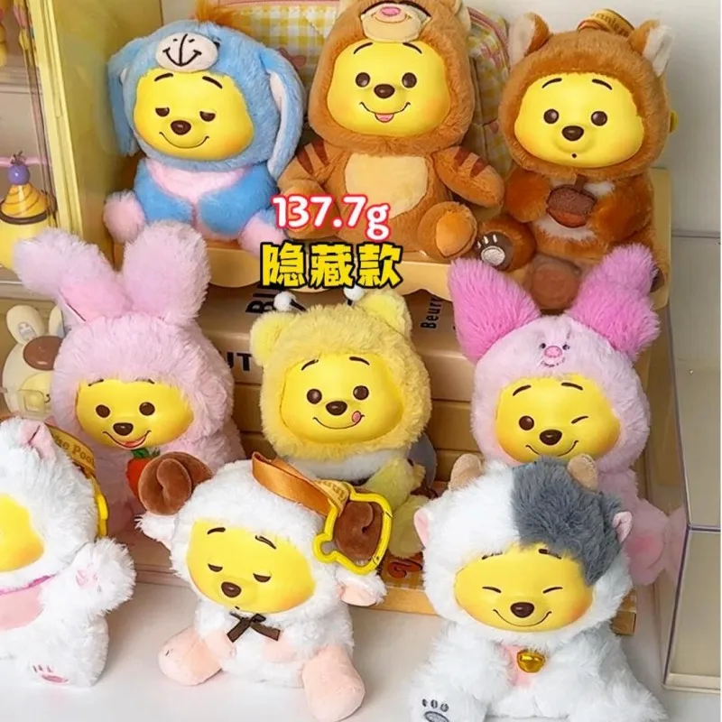 Disney Winnie the Pooh Naughty Party Vinyl Plush Blind Box Pooh Bear Bag Pendant Surprise Doll Gift Cute Winnie Pooh Mystery Box