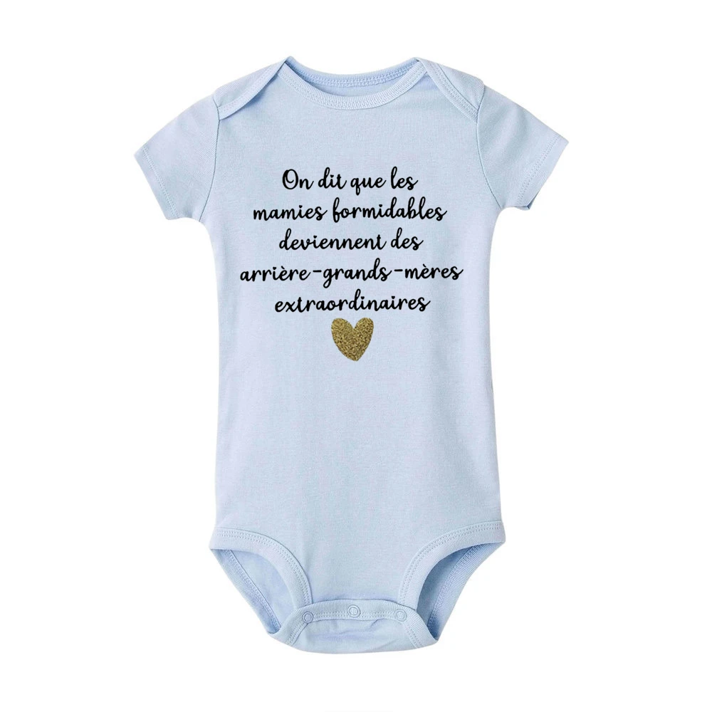 They Say That Great Grandmas Become Amazing Great-grandmothers Baby Romper Newborn Short Sleeve Bodysuit French Infant Jumpsuit