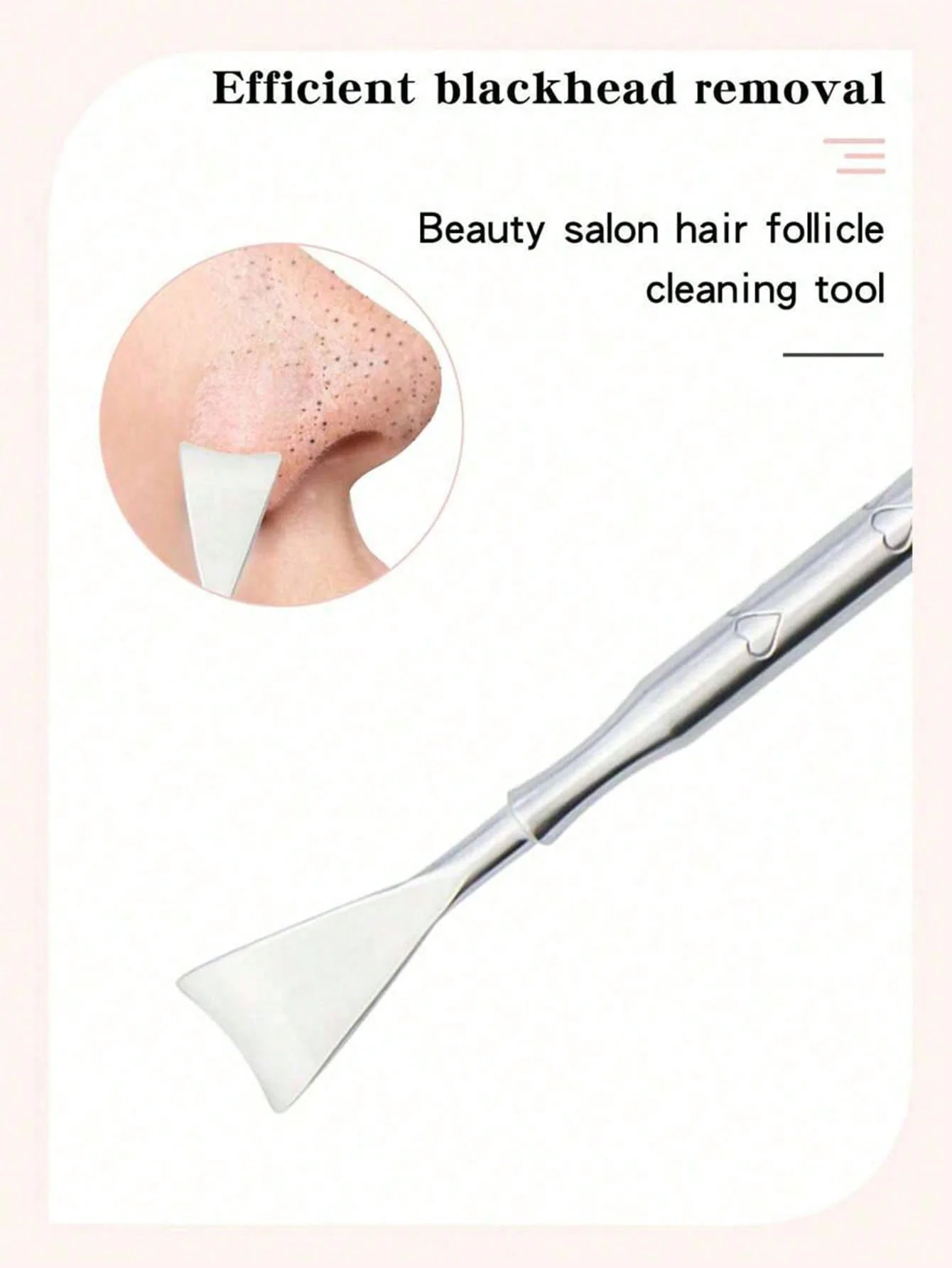 3 outils pour enlever les points noirs en acier inoxydable, aiguille d'acné à double extrémité pour nettoyer le nez, grattage des points noirs, outil de Massage et de beauté