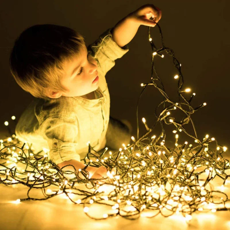 سلسلة ضوء الشمس الجنية في الهواء الطلق حديقة مصباح مقاوم للماء 2025 عيد الميلاد جارلاند عيد الميلاد عطلة حفلة المنزل هالوين الديكور مصباح #3