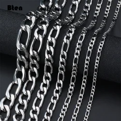 BTEN 2020 Fashion Classic Figaro Chain Necklace Men Stainless Steel Long Necklace For Men Women Chain Jewelry