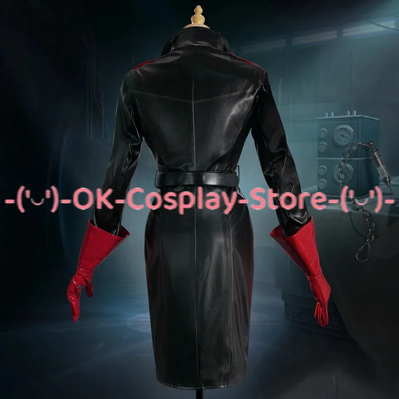 DY20[NA STANIE] Psycholog Ada Mesmer Strój Cosplay Gra Identity V Damski Czarny PU Sukienka Garnitur Halloween Karnawał Impreza Uniform