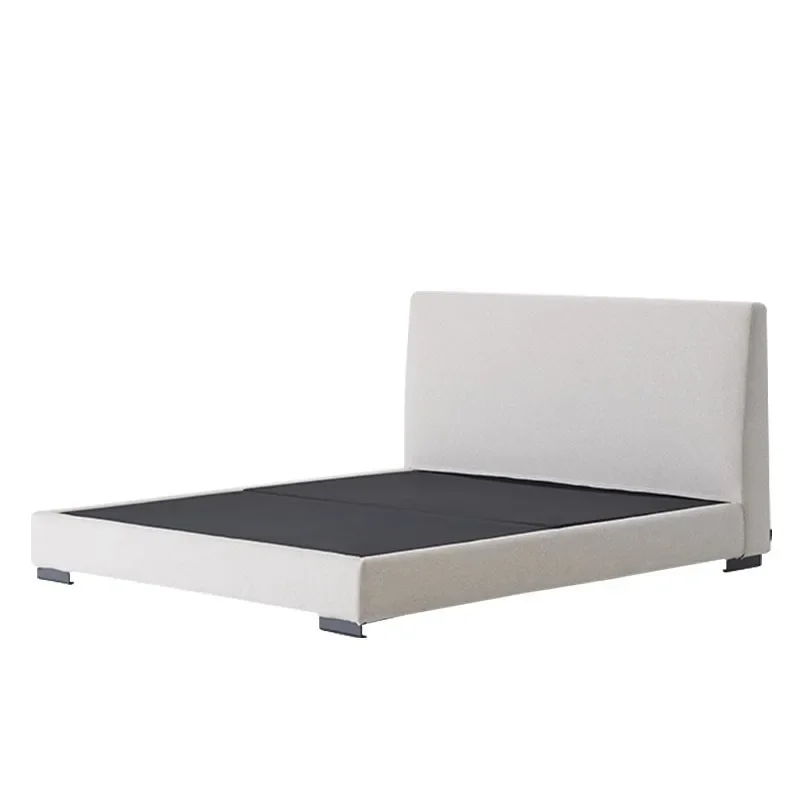 

Modern simple and simple double soft bag master bedroom high-end cotton and linen Italian minimalist bed