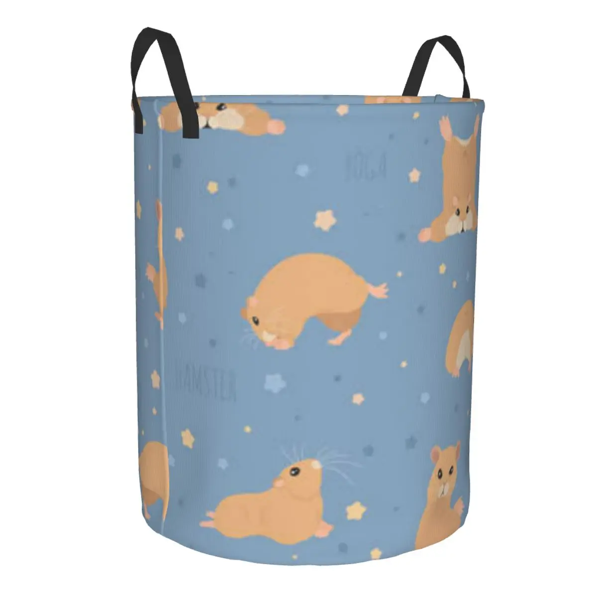 Folding Laundry Basket Hamsters Cute Cartoon Pattern Dirty Clothes Storage Bucket Wardrobe Clothing Organizer Hamper